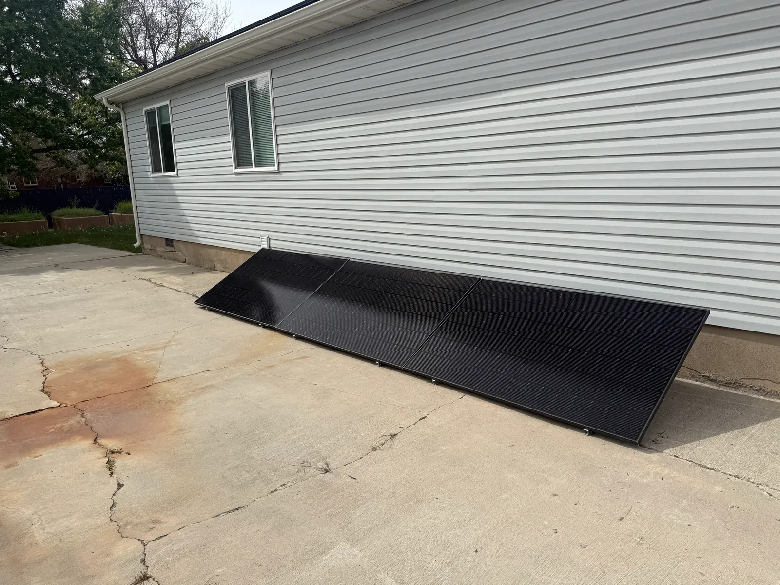 3 Panel install, alternate angle